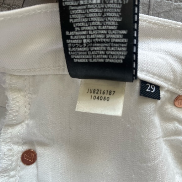 7 For All Mankind Clean White Mid-Rise Gwenevere Skinny Ankle Jeans Size 29 - Picture 8 of 9